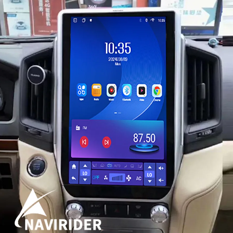 13.6inch Screen Car Radio Android 15 Carplay For Toyota Land Cruiser 200 LC300 2016-2020 GPS Navigation Multimedia Video Player
