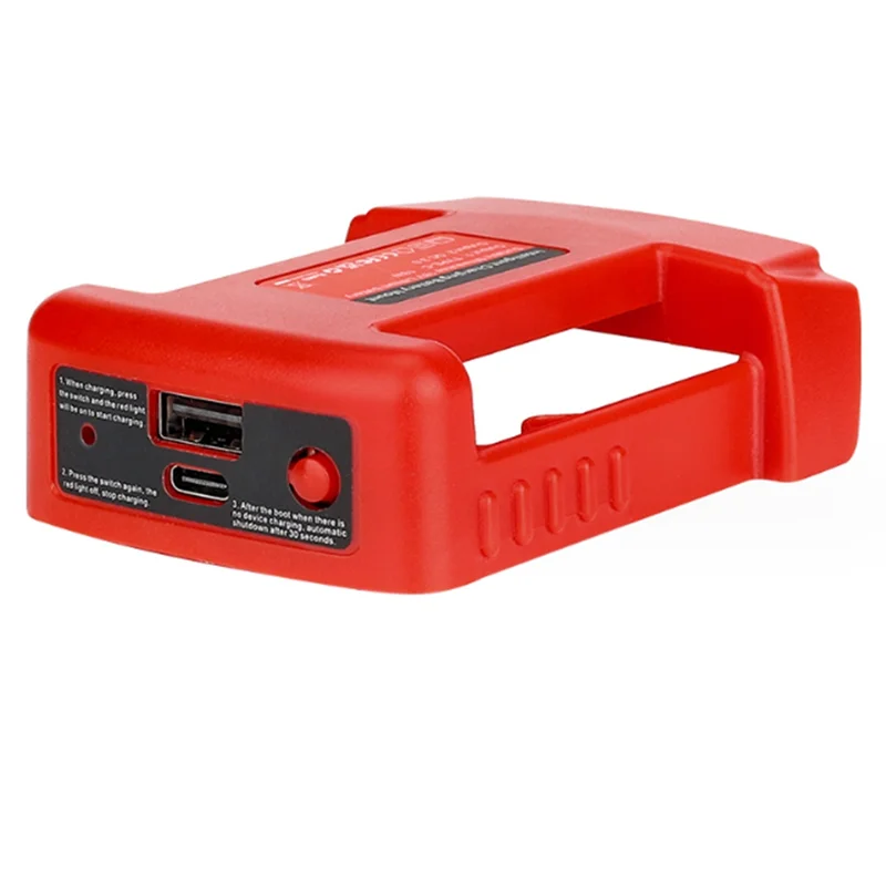 Adattatore per caricabatterie portatile A20F compatibile per Li da 18 V con supporto per batteria USB tipo C Ricarica rapida Facile da usare