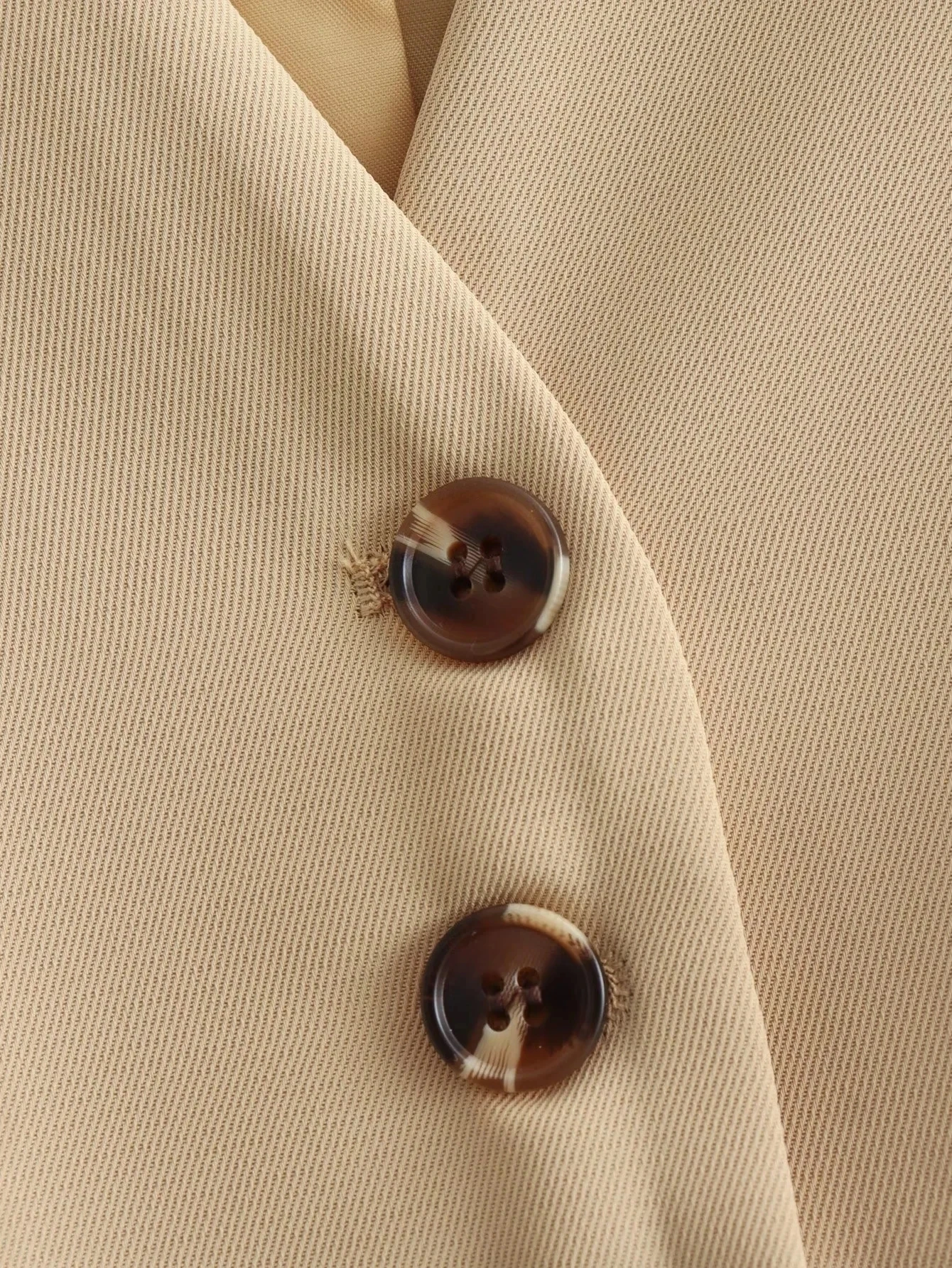 HH Damen Elegantes Khaki-Rock-Set, 2-teilig, ärmellose, einreihige, schmale Weste, einfarbiger A-Linien-Rock, Sommer-Strand-Partykleidung – Detail 9