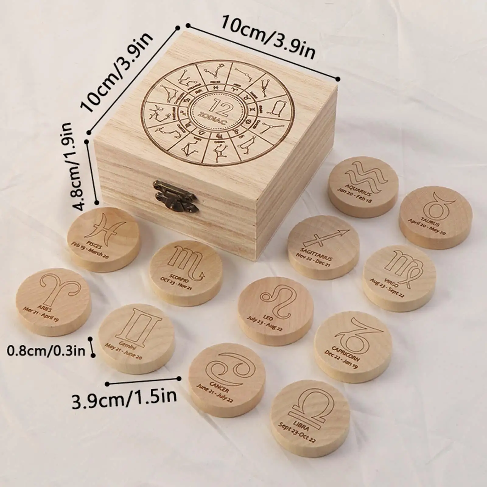 Wood Runes Set with Storage Case Rune Elements Alphabet Witch Supplies Witch Gift Witches Runes Divinatory Tools for Desk Office - view 6