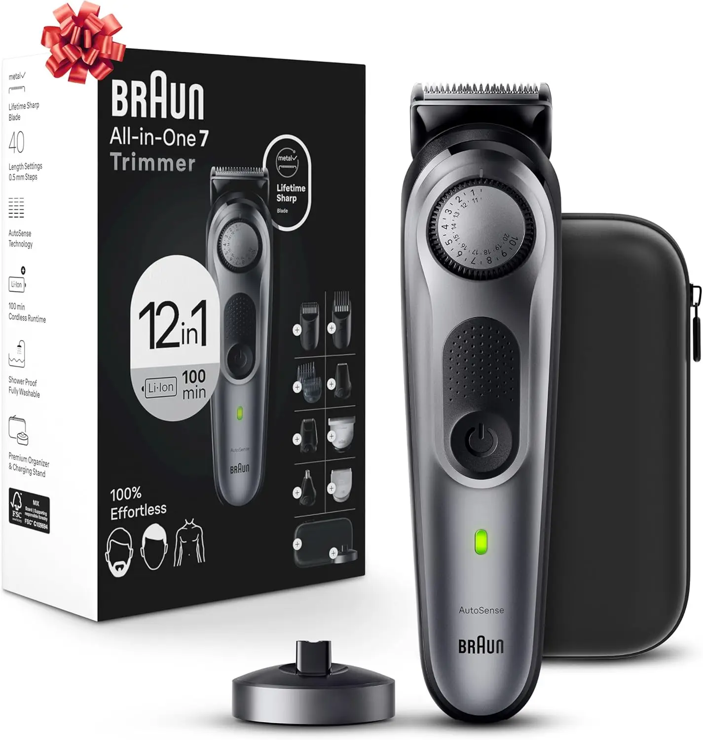 

Универсальный набор Braun Series 7 7440, набор для бритья с триммером 12 в 1 для бороды, тела, орфографии, машинки для стрижки волос и многого другого