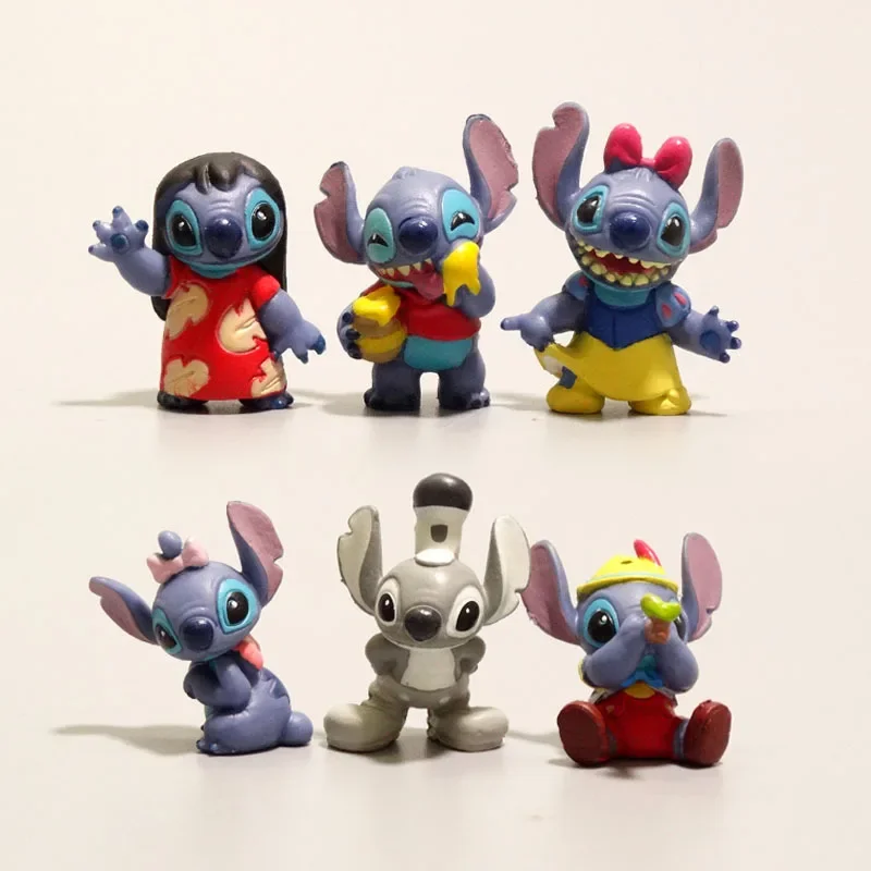 Cartoon Miniso Lilo & Stitch Cute Figure Model Collection Anime Car Ornament Birthday Cake Decoration Kids Toys Gifts