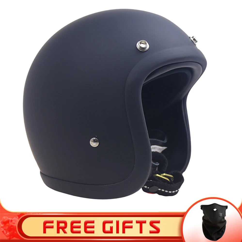 DOT 인증 빈티지 오픈 헬멧, 오토바이 오픈 페이스 헬멧, 레트로 3/4 헬멧, 크루즈 카스코 카스크 모토, 남성 여성 마스크 전송