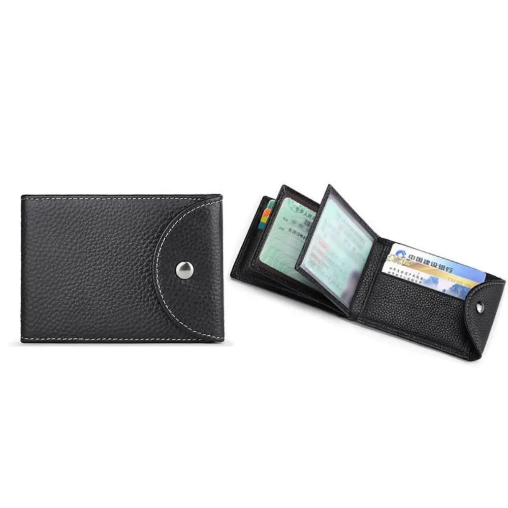 High Quality Solid Color Men Purse Foldable Multi-position Male Zipper Coin Pocket Ultrathin Durable Card Bag Travel