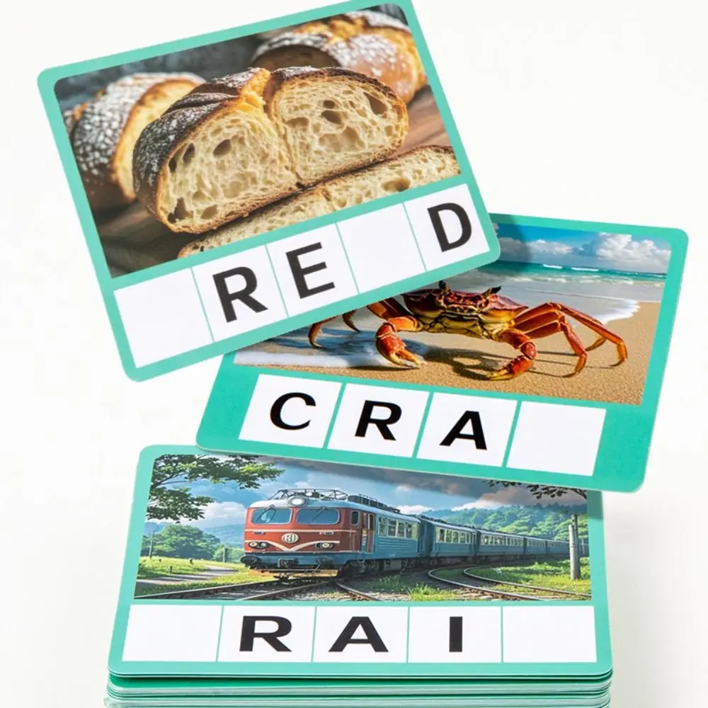 Puzzle en bois, jeu d'orthographe de l'alphabet, sort d'animaux, jeu de mots, lettres de dessin animé colorées, blocs d'orthographe, jouets d'apprentissage