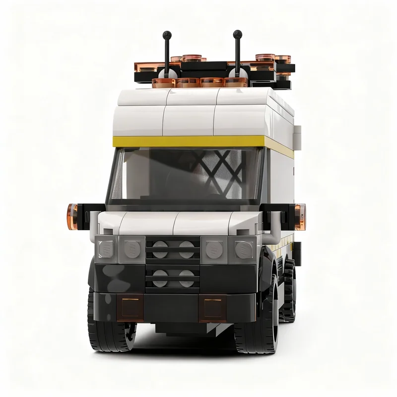 401pcs MOC Fordes Transit 350 Dually Roadside Service City Traffic Model Building Blocks Christmas Gift Education Display Brick