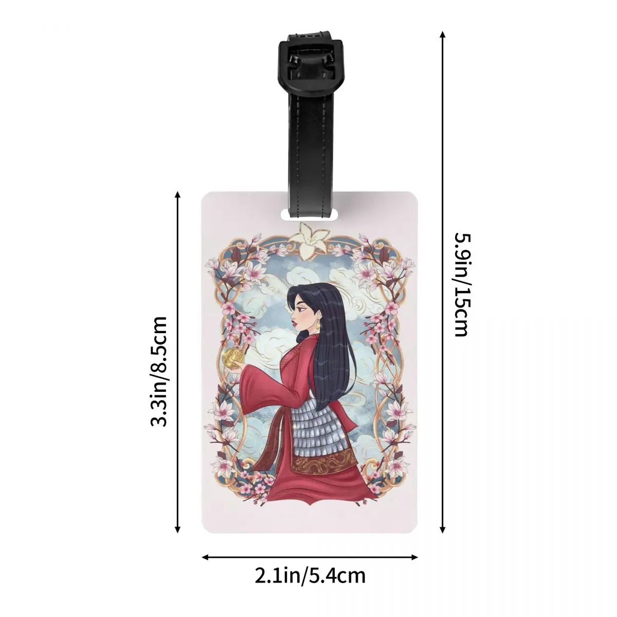 Custom Mulan Princess แท็กกระเป๋าเดินทางกระเป๋าเดินทางกระเป๋าเดินทางความเป็นส่วนตัว Cover ID Label