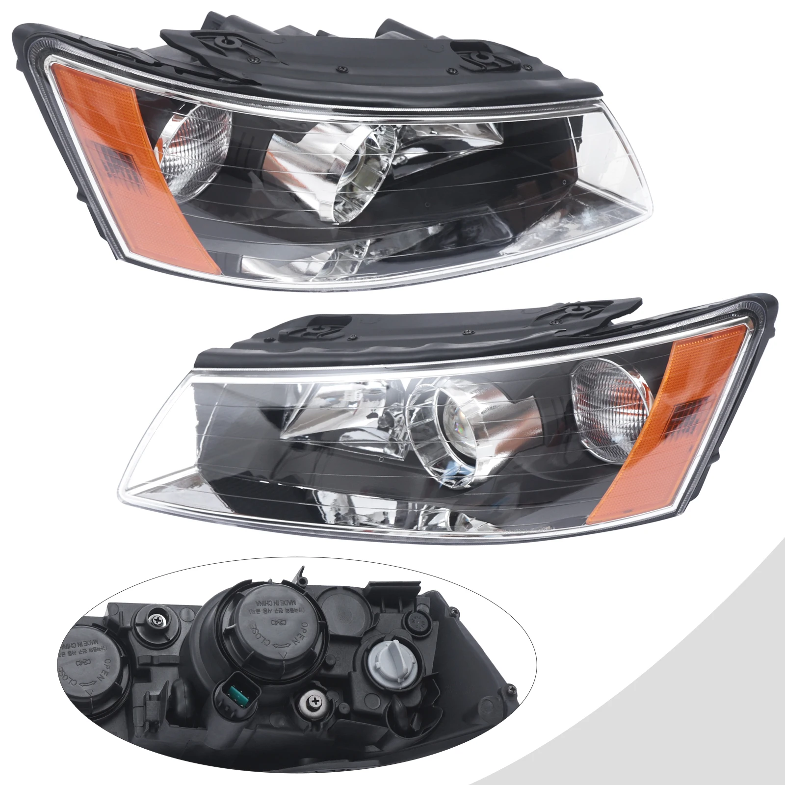 Headlight Set For 2006-2008 Hyundai Sonata Sedan Left and Right Side 921020A000