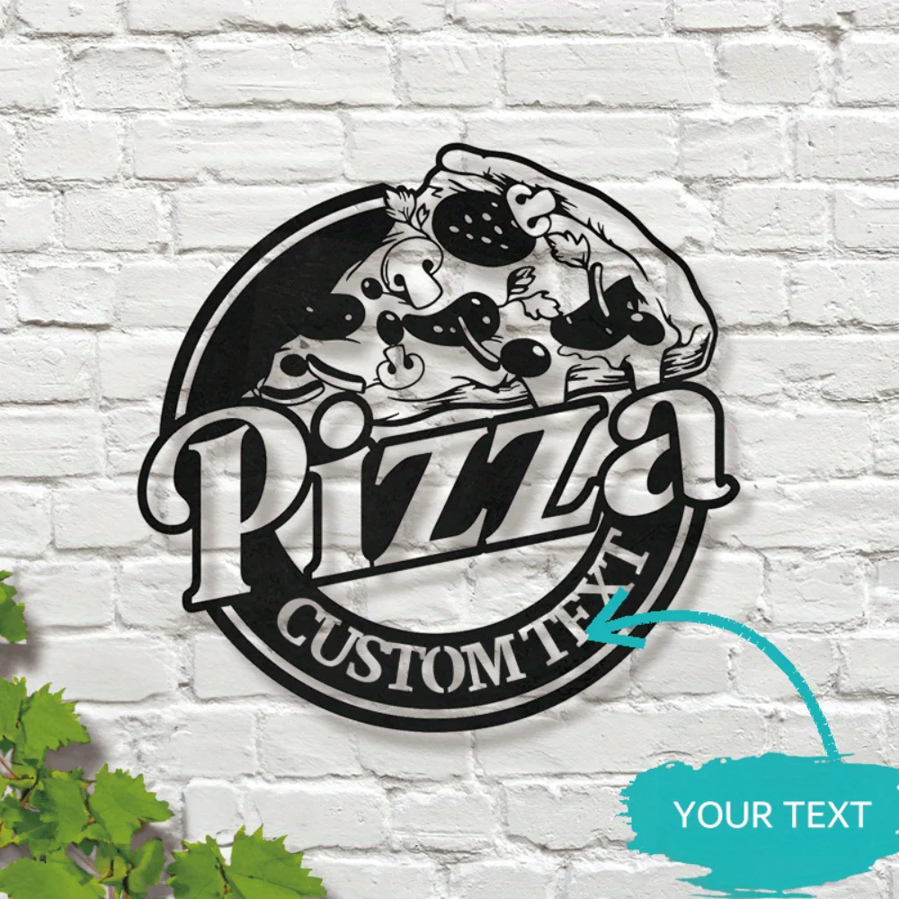 Custom - Made Pizza - Themed Metal Wall Art Versatile Outdoor Decor for Pizza Joints Italian Eateries Effortless Installation