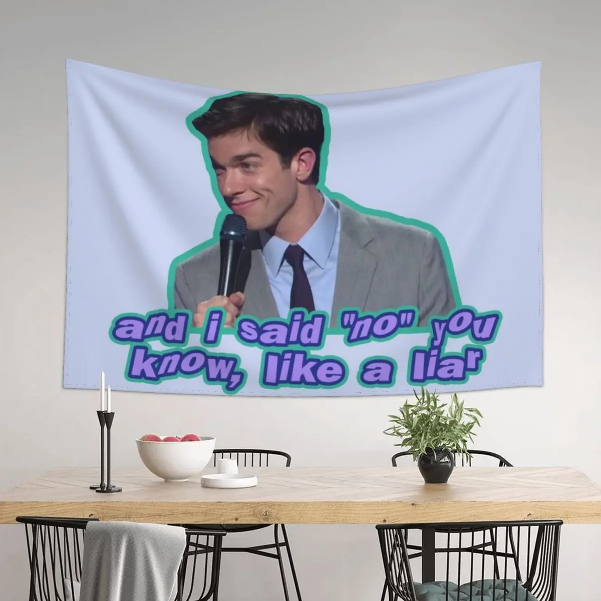

john mulaney like a liar Tapestry Hanging Wall Room Decoration Korean Style Christmas Decoration Home Supplies Tapestry