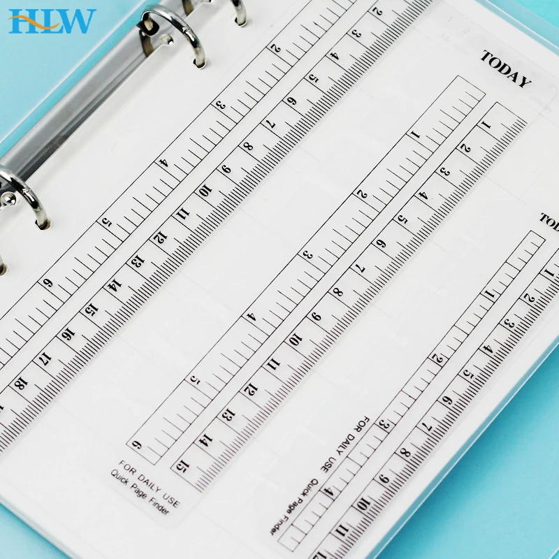 2pcs 6 Holes Ruler For Binder Planner Notebooks Office School Index Ruler Bookmark Notebooks Accessories School Stationery