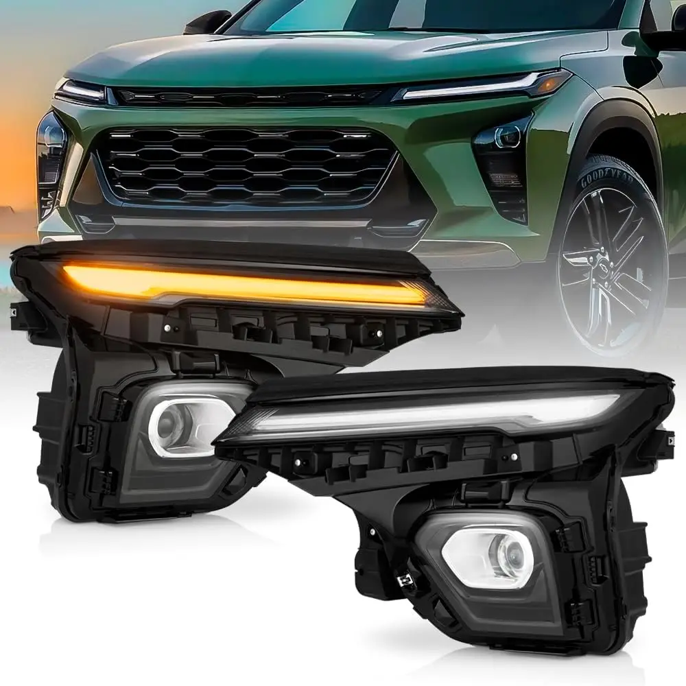 

Pair For 2024-2025 Chevy Trailblazer Full LED Projector Headlights Headlamps Left+Right