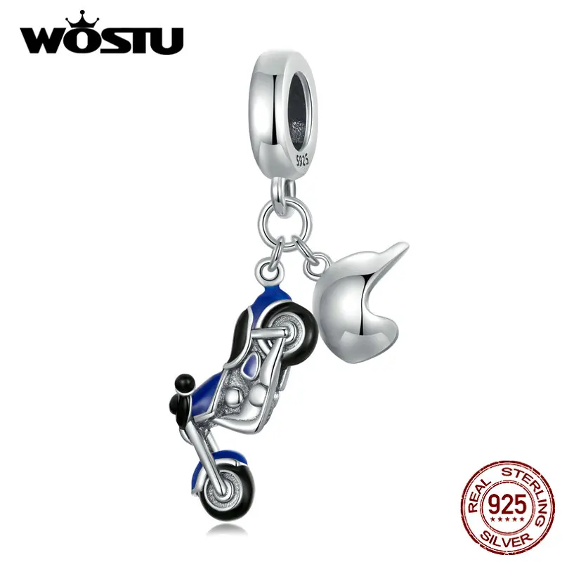 

Подвеска-Шарм «мотоцикл» из серебра 925 пробы для браслета