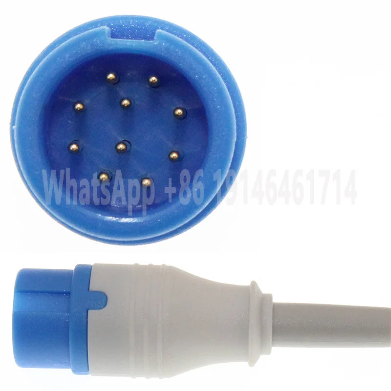 10Pin SpO2 Sensor Extension Cable Compatible With Biocare PM-900 IM12 Patient Monitor,Trunk Wire Pulse Oximeter Adapter.