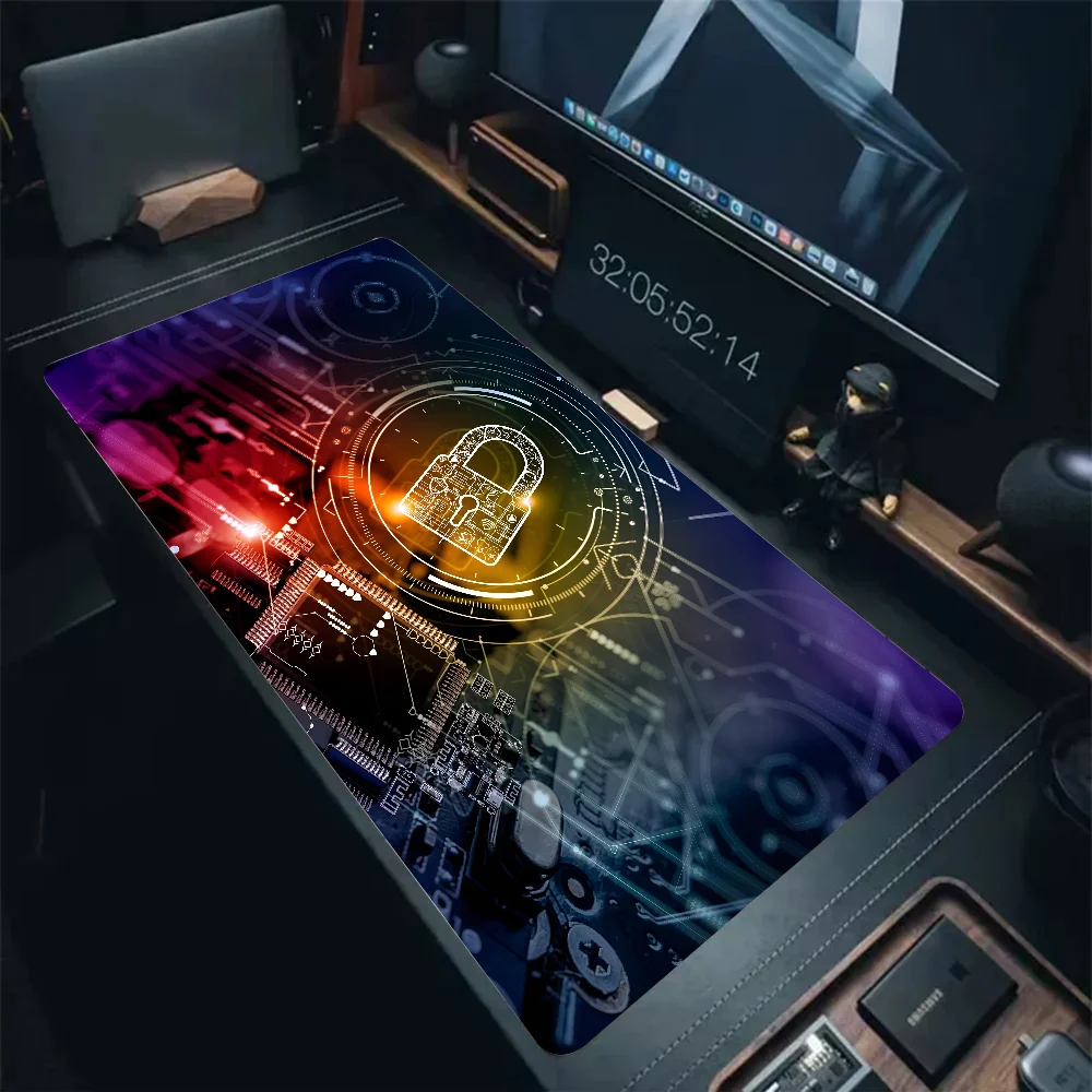 Quantum Cryptography Mousepad Large Gaming Mouse Pad LockEdge Thickened Computer Keyboard Table Desk Mat