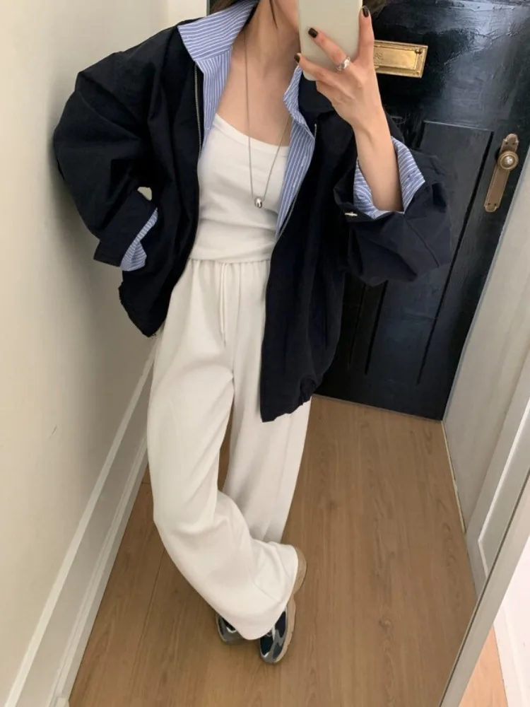 Chaqueta Informal Hoada con Forro a Cuadros Vintage Chic JL, Cuello Alto, Diseño Interior para Mujeres Jóvenes, Ropa de P...