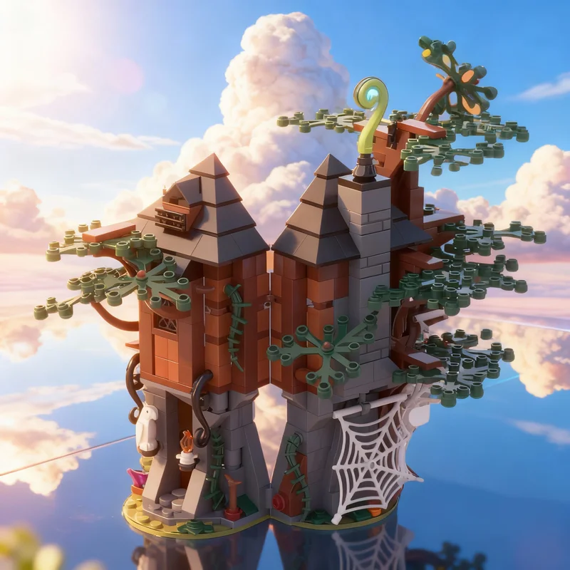 

353pcs MOC Witch S Hut Castle Model Building Blocks Architecture Toy Christmas Gift DIY Creative Education Idea Brick Kids