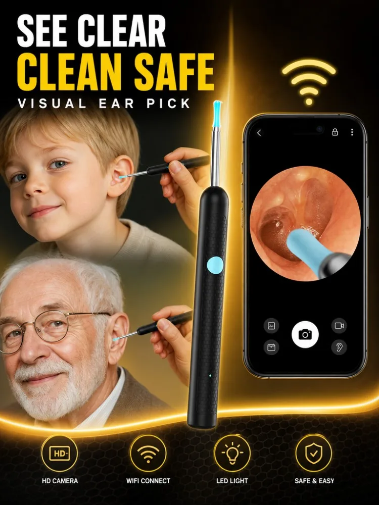 New Genuine Bebird EarSight Plus I35R Visual Ear Cleaner Earpick Flexible HD Clip Tweezers All-in-one Ear Stick Earwax Remover