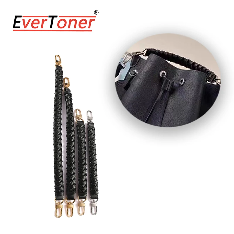 

EverToner черный тканый плетеный ремешок с ручкой для Neoeoe, сумка-ведро, женская сумка-ведро, кошелек, аксессуары-тоут