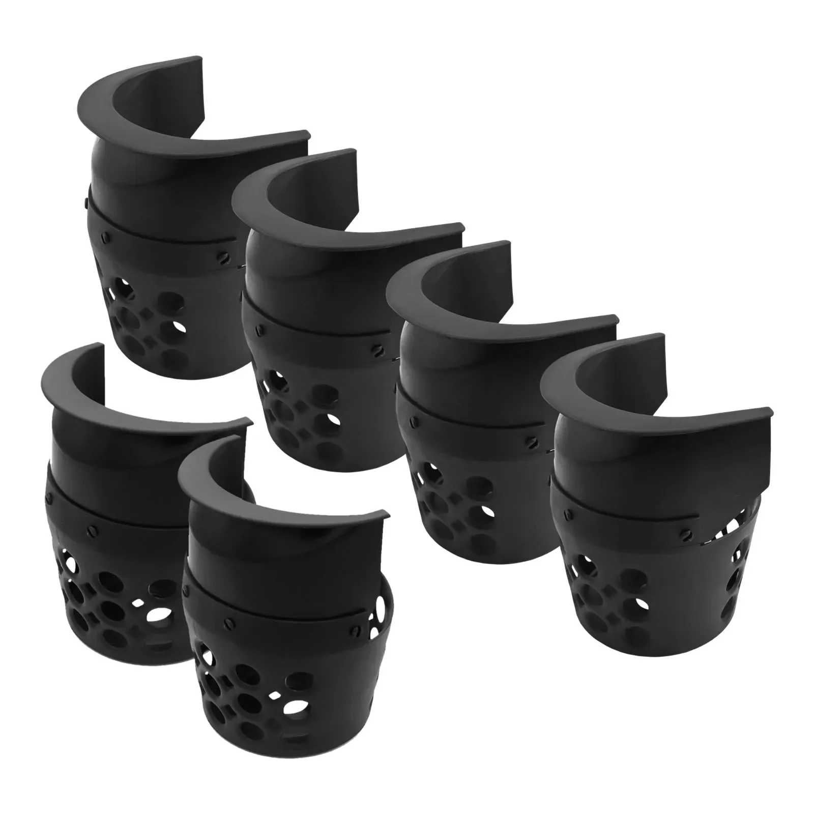 

6pcs Billiard Table Pockets Replacement Set 4 Corner and 2 Side Pockets Made of Plastic for American Pool Tables