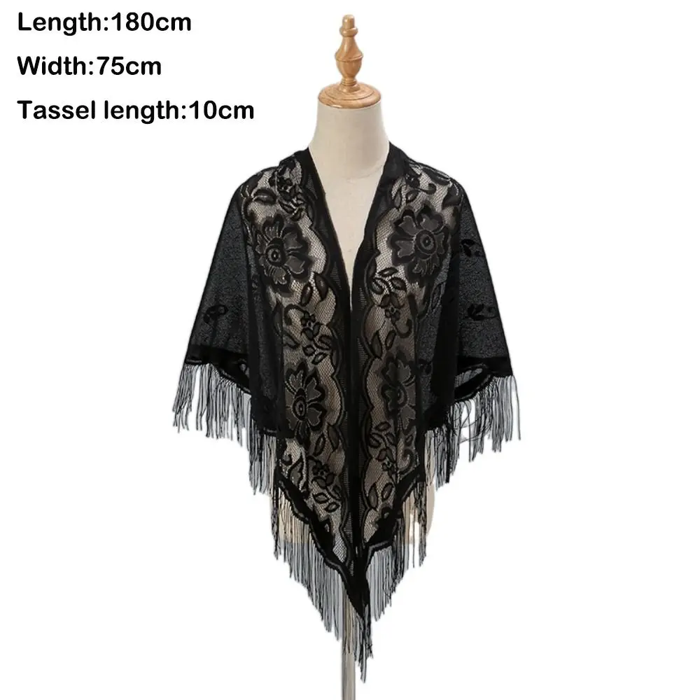 خواتین شال کھوکھلی کثیر رنگی شام پروم کیپ ٹول شال پارٹی کے ساتھ چادر