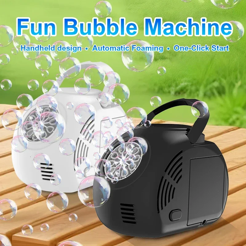 Portable Bubble Machine Toy Children Colorful Bubble Outdoor Entertainment Wedding Birthday Gift without Battery Bubble Water