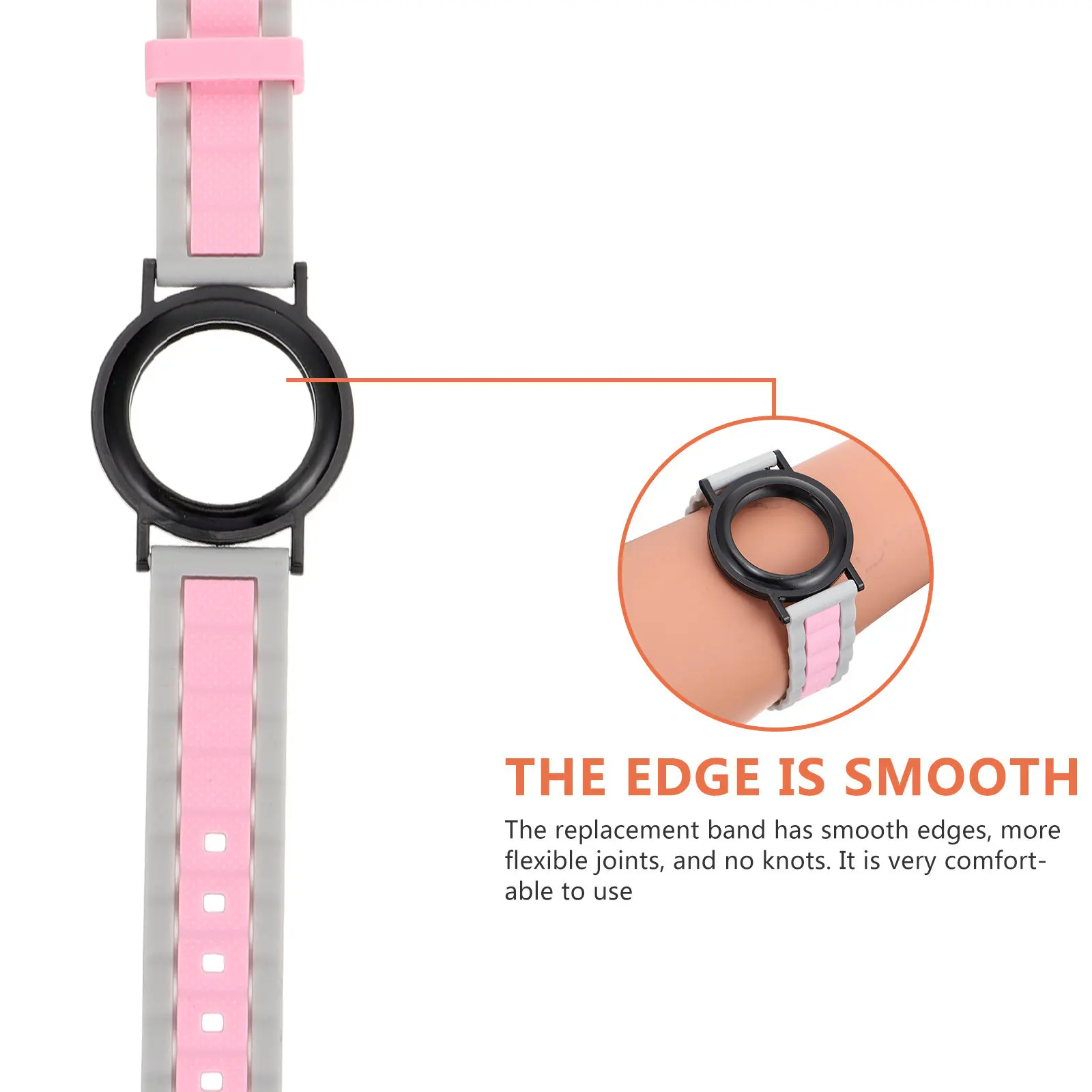 

Soft Skin-Friendly Sweat-Proof Watch Band Strong Cushioning Compatible With Airtag Silicone Wristband Protective Cover