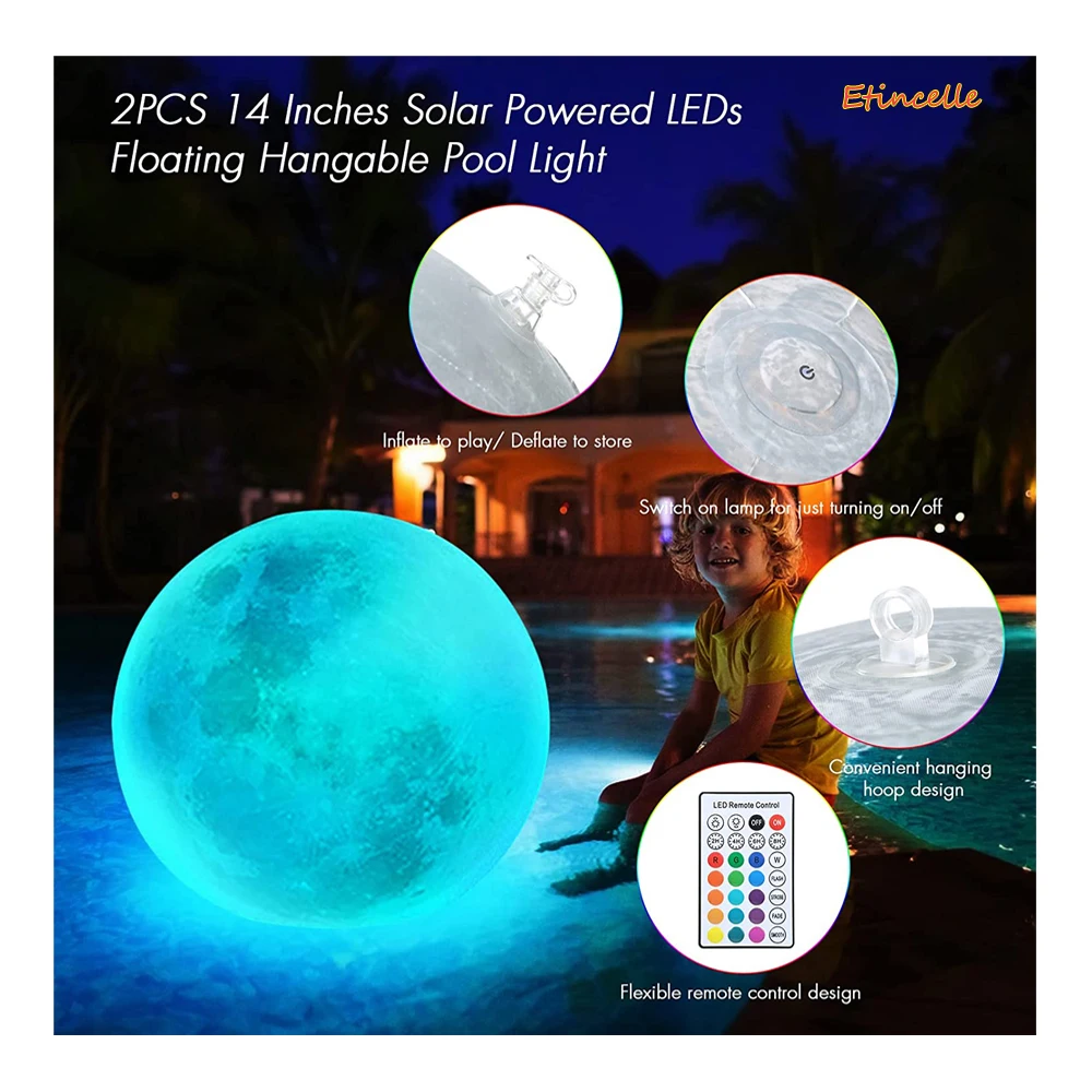 

Garden Lights Solar Lamp Outdoor Decoration Ball Landscape Swimming Pool Country House Floating Camping Firefly Party Waterproof