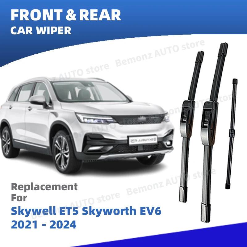 LHD Front Rear Windshield Wiper Blade For Skywell ET5 Skyworth EV6 Elaris Beo Imperium SEV Skywell HT-i  2021-2024 Windscreen