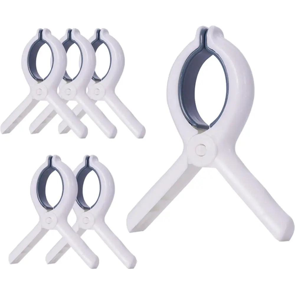 

6 PCS Beach Towel Clip，Towel Clips for Beach Chairs for Cruise, Plastic Clothespins for Laundry Towel Clothes, Cruise Ship Essen