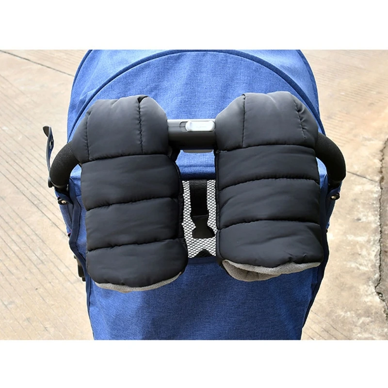 Invierno cálido cochecito guantes Warmmuffs impermeable anticongelante cochecito bebé manguito mano