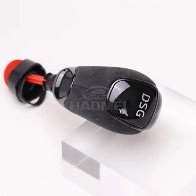 For Skoda Octavia Superb Yeti DSG Gear Shift Knob Leather With DSG LOGO Car Parts Gear Shift Head Car Accessories