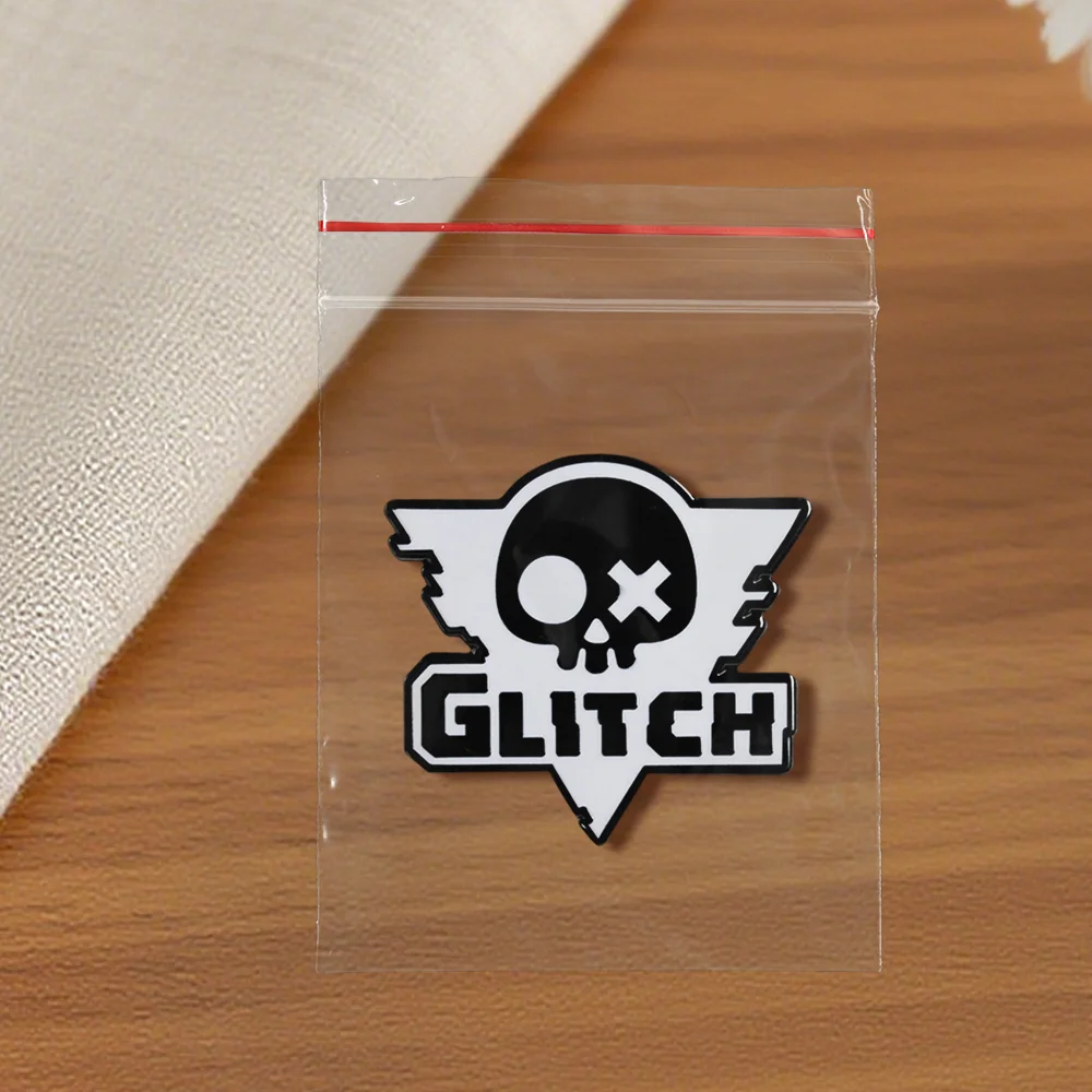 Glitch-Productions Logo Emaille-Anstecker, Murder Drones Brosche, Abzeichen, unabhängiges Animationsstudio, Anstecker für Revers, Anime-Cosplay, Geschenk für Fans. – Detail 7