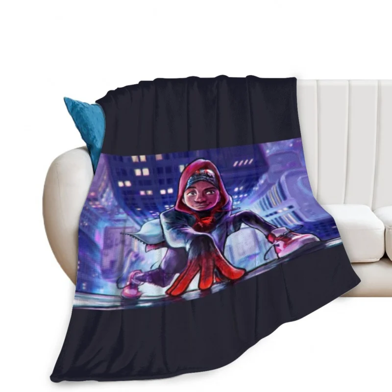 Miles Morales Throw Blanket For Travel Light Dorm Room Essentials Luxury Thicken Blanket