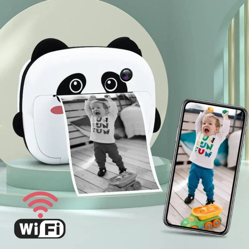 Kamera do natychmiastowego drukowania, kamera fotograficzna z nadrukiem termicznym dla dzieci, kamera cyfrowa Mini WIFI dla dziewczynek Zabawka Kamera wideo HD 1080P Prezent dla chłopców