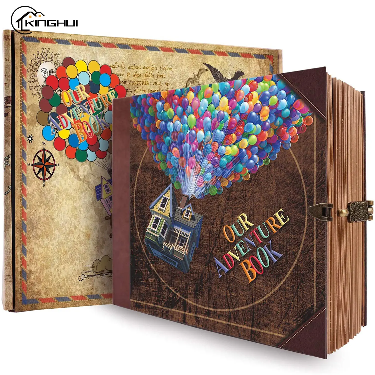 146 Page DIY Handmade Photo Travel Photo Album Our Adventure Book Leather Retro Creative Anniversary Album Mother's Day Gift