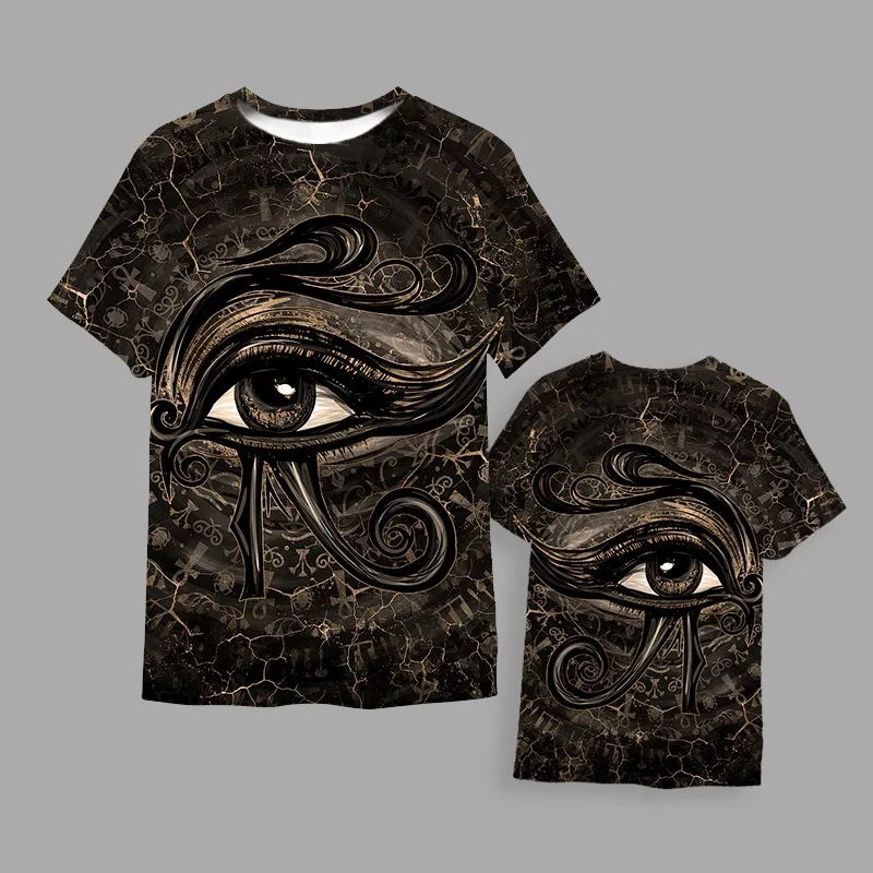 Jumeast 3D Ancient Egyptian Gods Printed Eye Of Horus Graphic T-shirts For Men Casual Tee Shirt Streetwear Y2K Clothing T-shirty