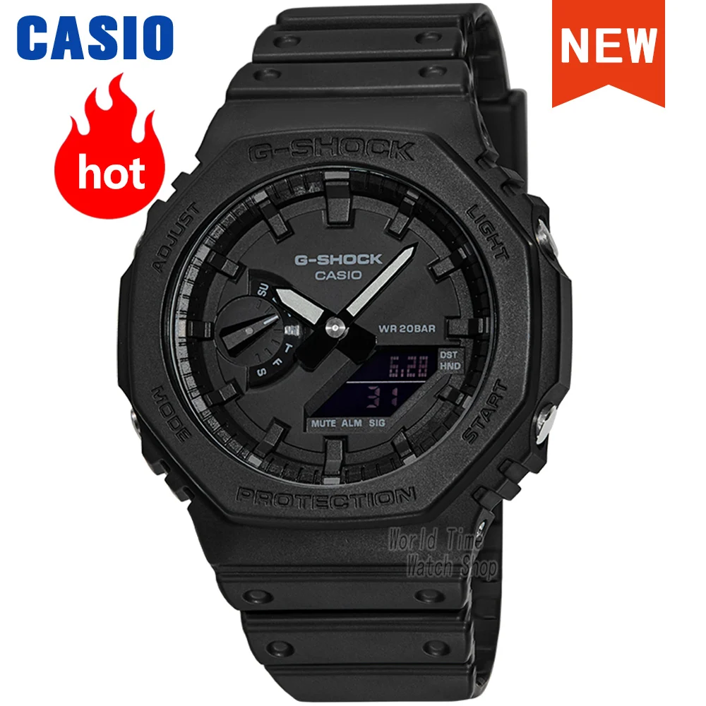 Zegarek Casio mężczyźni typu g shock Ultra-cienki zegar top luksusowy zestaw sportowy kwarcowy męski zegarek 200m wodoodporny zegarek LED relogio