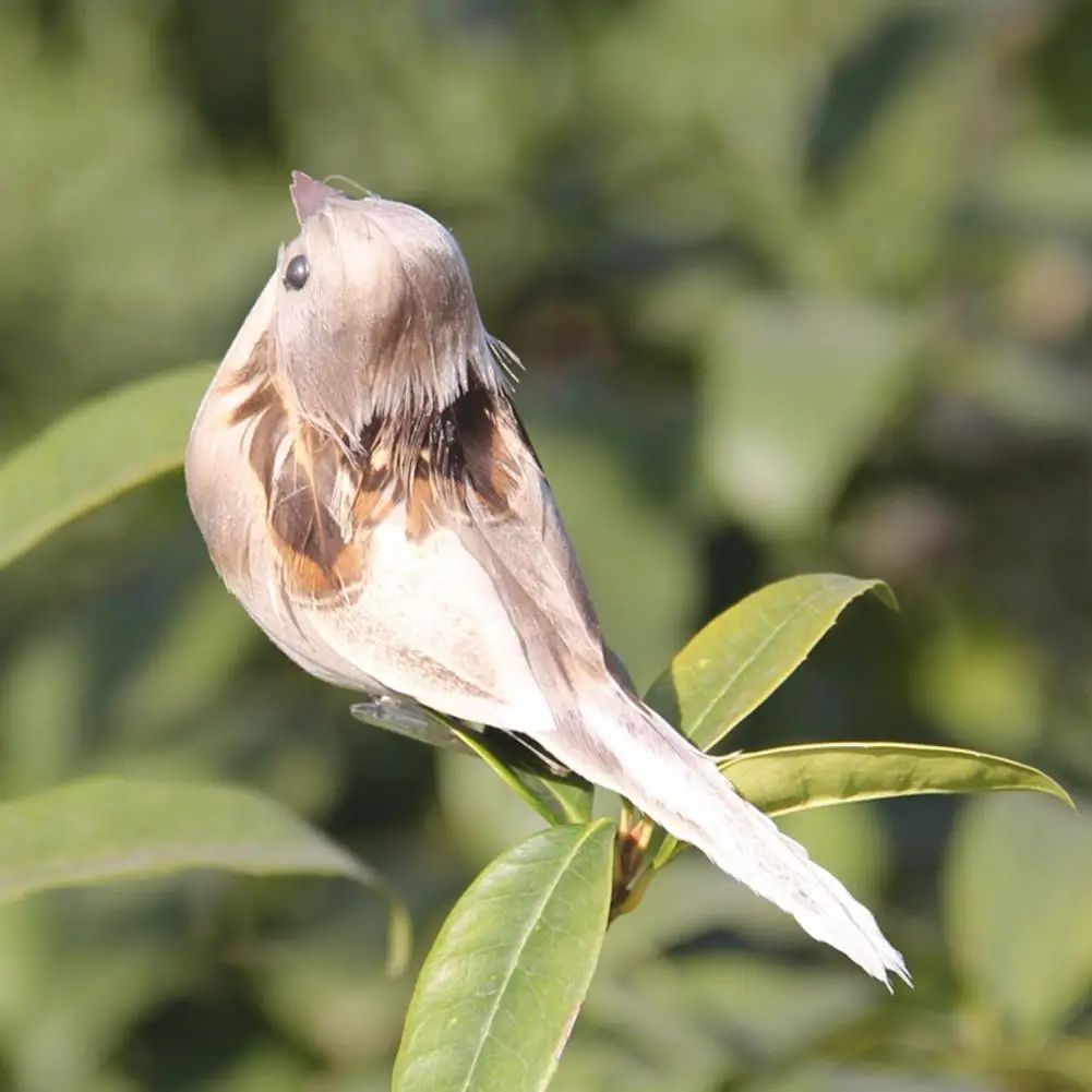 Fake Sparrow  Handmade   Artificial Sparrow Wedding Outdoor Artificial Animal Bird Prop