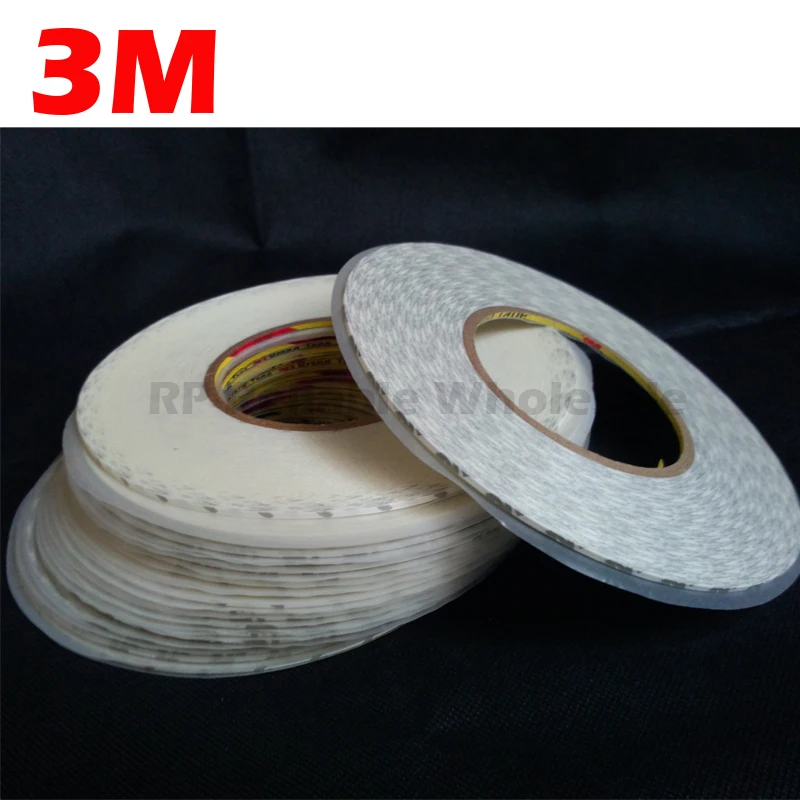 Wholesale! 10 Rolls (1.5mm/2mm/3mm width Choose) Original 3M Wide Use Double Adhesive Tape for iphone Huawei Xiaomi Cell Repair