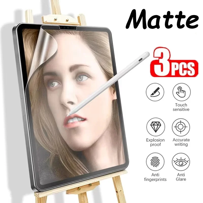 

Matte Painting Paper Screen Protector For iPad Pro 6th 5th 4th 3th 2th 1th Gen For iPad Pro 12.9 2022 2021 2020 2018 2017 2015