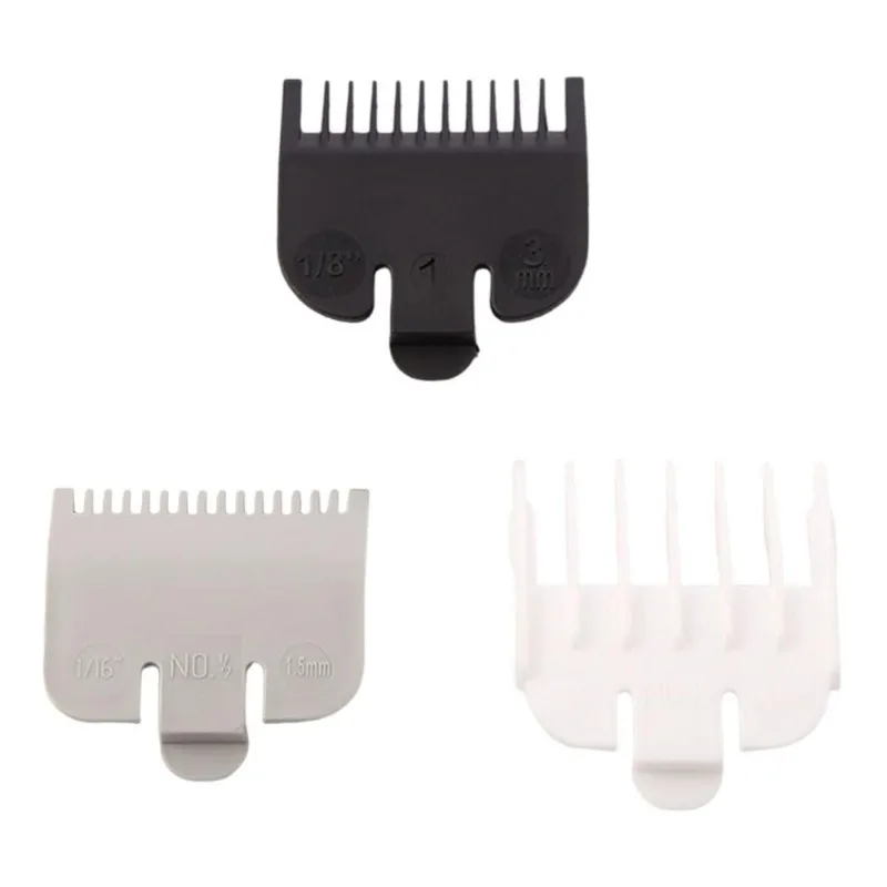 3Pcs 1.5mm 3mm 4.5mm Hair Clipper Guards Guide Combs Trimmer Cutting Guides Styling Tools Attachment Compatible