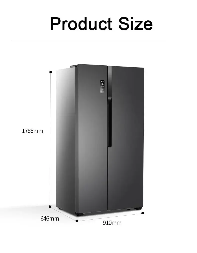 

Double Door Refrigerator Retro Home Kitchen Double Door Small Appliances Cute European and Red and Black Refrigerator