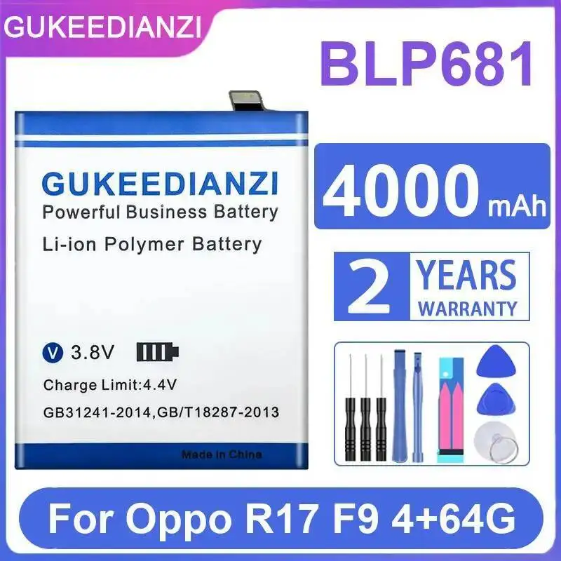 

4000Mah For Oppo R17 F9 4+64G Reliable Power BLP681 Mobile Phone Battery
