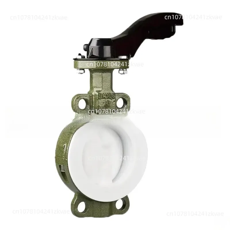 D71F46-16C-DN50 Manual cast steel fluorine-lined clip butterfly valve runner