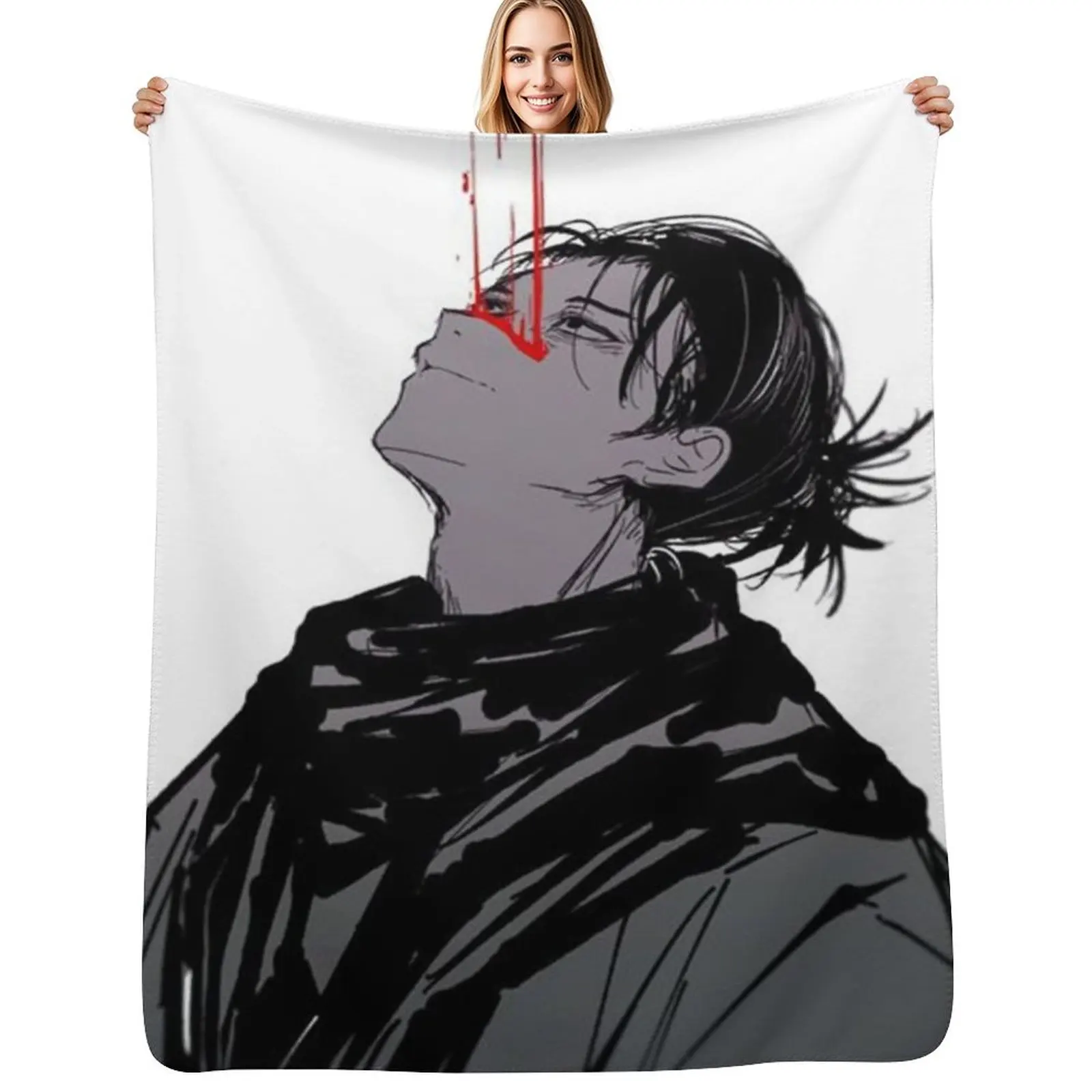Bloody Choso Throw Blanket No Pilling Soft Warm Blanket for Bed
