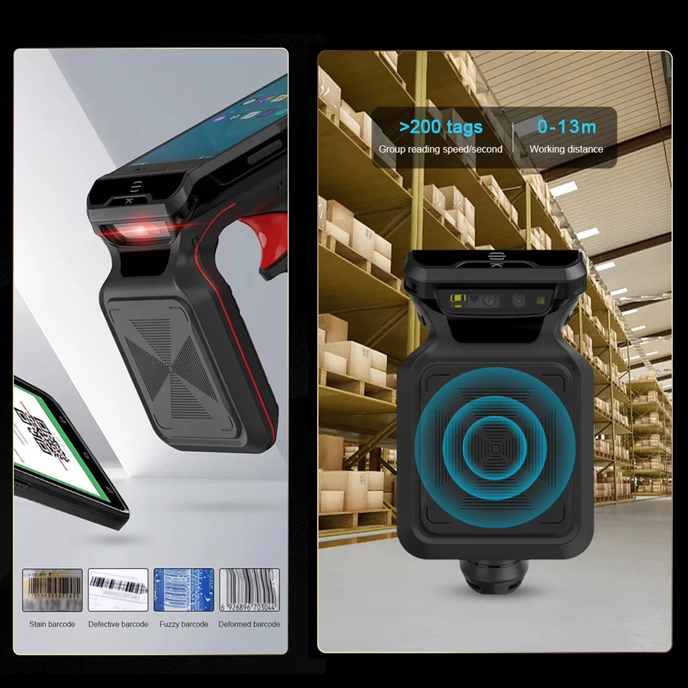 5.5-inch Rugged Android PDA 2D Barcode Scanner UHF Rfid 4G WiFi 4GB+64GB Mobile Handheld UHF RFID Reader Data Terminal R501