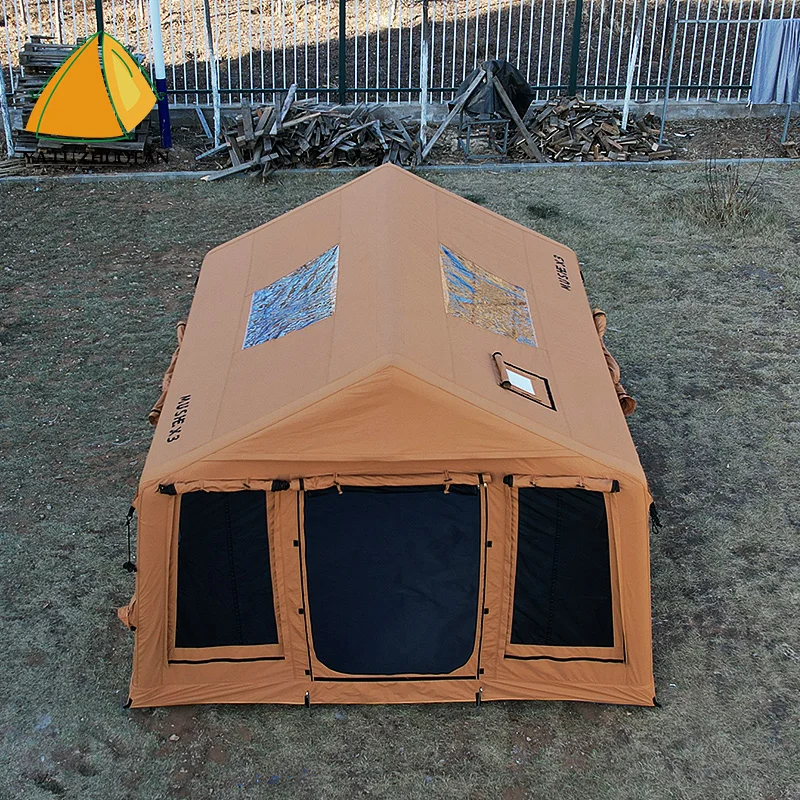 Air Tent China Manufactured Outdoor Luxury Waterproof UV Protected TC Cotton Inflatable Tent Portable