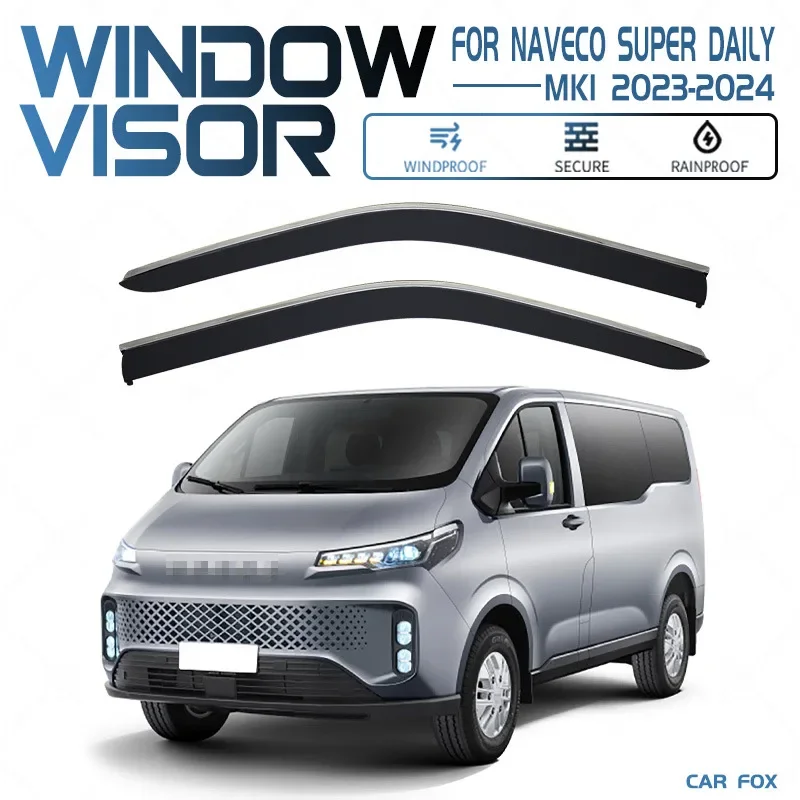 For Naveco Super Daily 2023+ Car Window Visor Awning Shelters Windshield Side Window Rain Guard Shade Accessories Car Styling