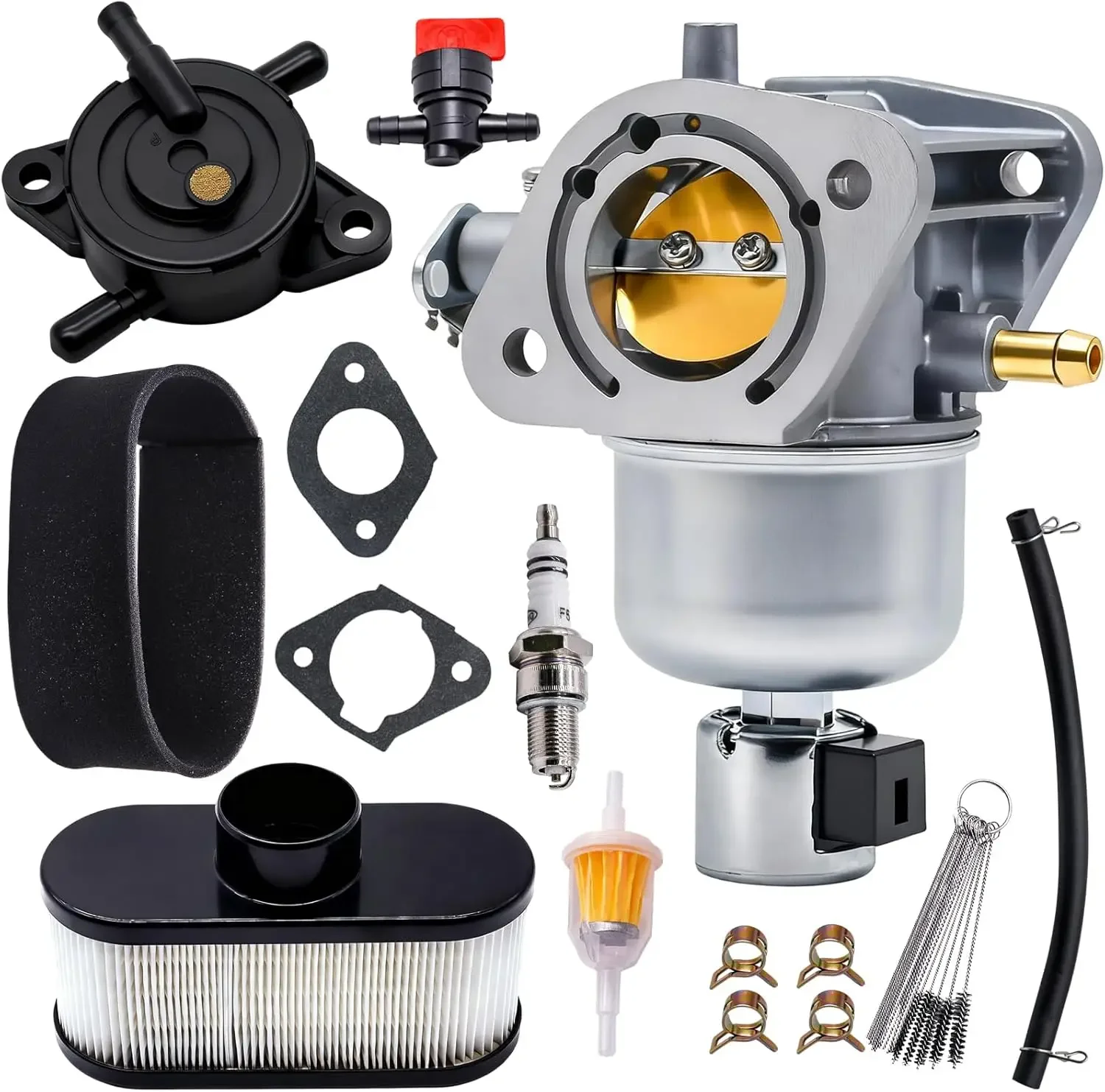 FR691V Carburetor Tune Up Kit for Kawasaki FR730V FS730V FR651V FS651V FR541V FS541V FS691V Engine Carb Replace 15004-0984 15004